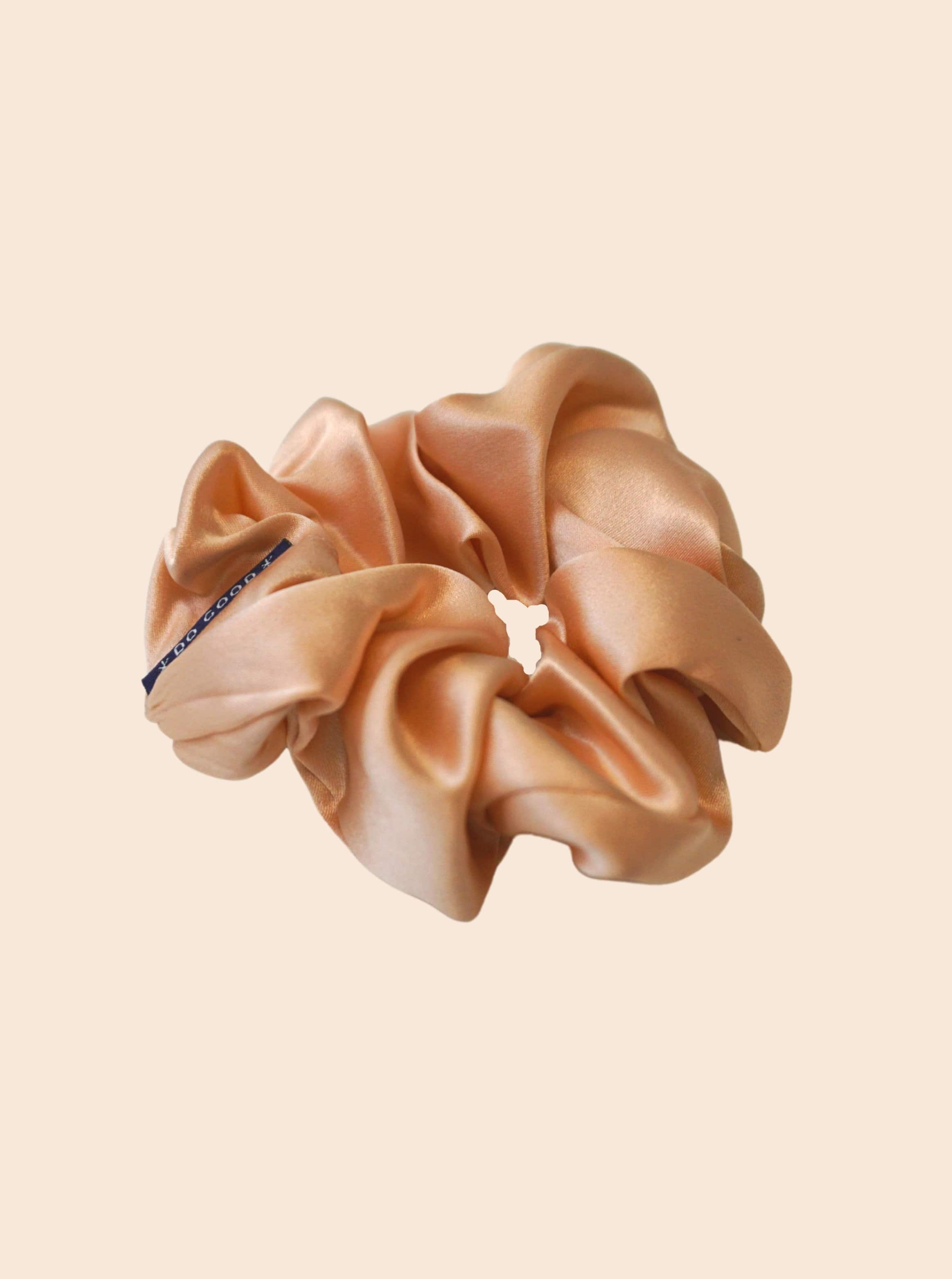 Silk Scrunchie Hair Accessory Look Polished Anytime | More Sunday Scrunchie Blush Pink Mulberry Silk Scrunchie lunya morgan lane