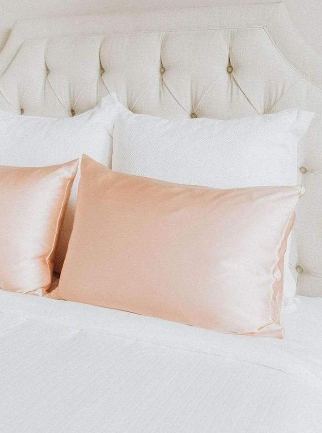 Blush Pink#100% Mulberry Silk Pillow Cases - 19 momme | Mulberry Silk Silk Pillowcase Standard / Blush Pink Silk Pillow Case lunya morgan lane