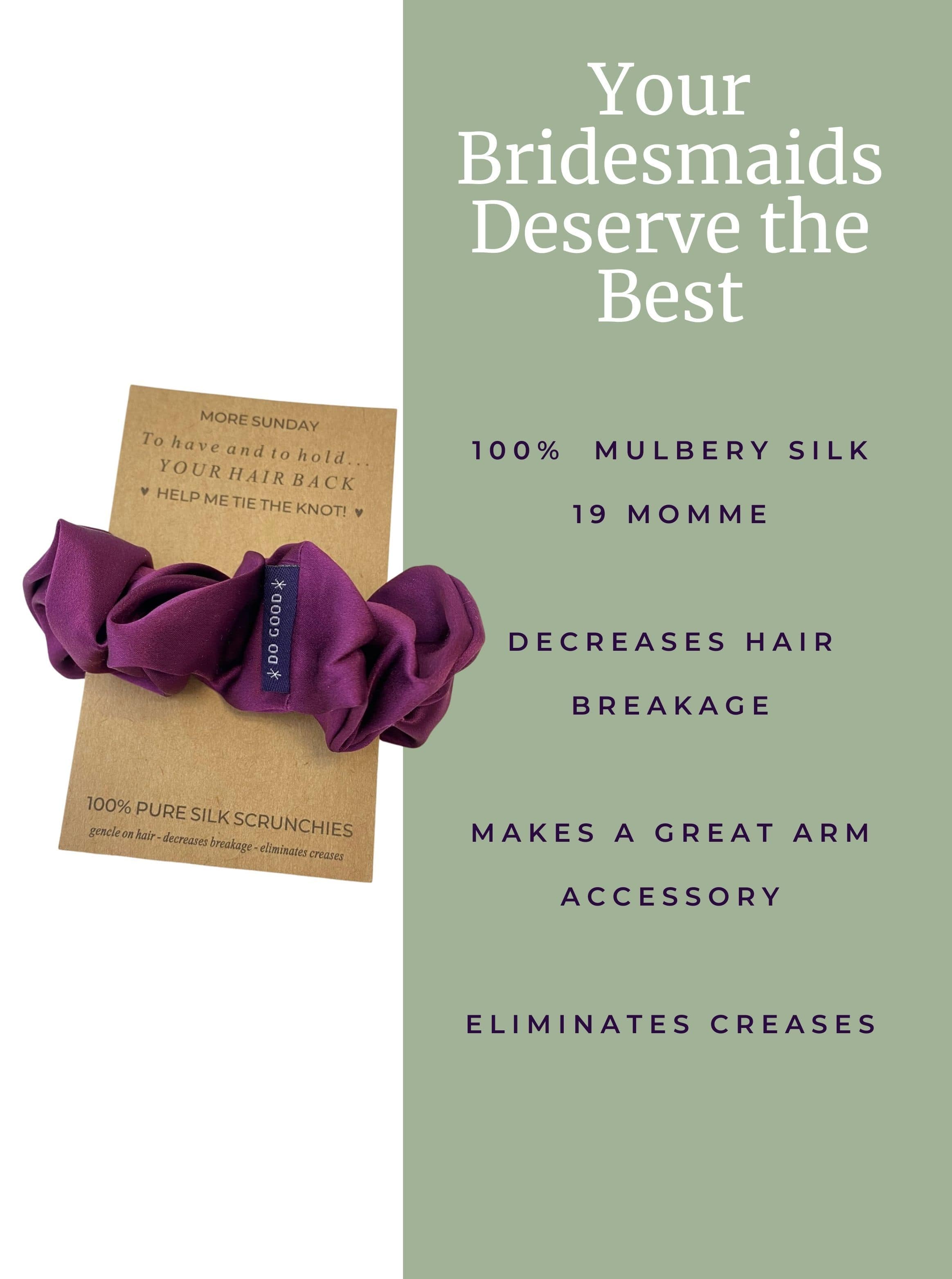 Silk Scrunchie Hair Accessory Look Polished Anytime | More Sunday Bridal Proposal Silk Scrunchie Sets lunya morgan lane
