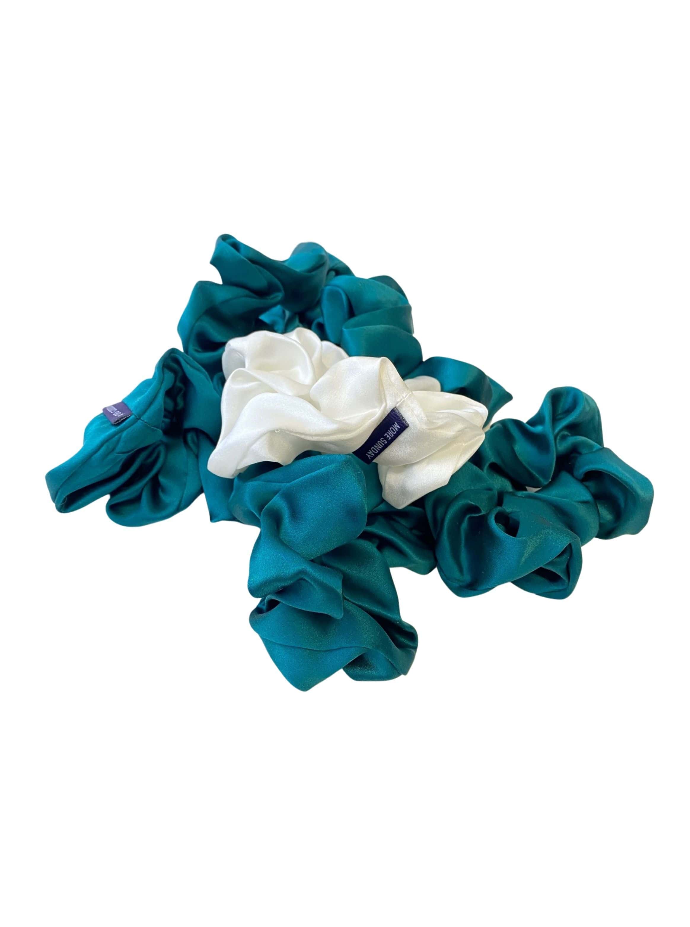 Silk Scrunchie Hair Accessory Look Polished Anytime | More Sunday Bridal Proposal Silk Scrunchie Sets lunya morgan lane