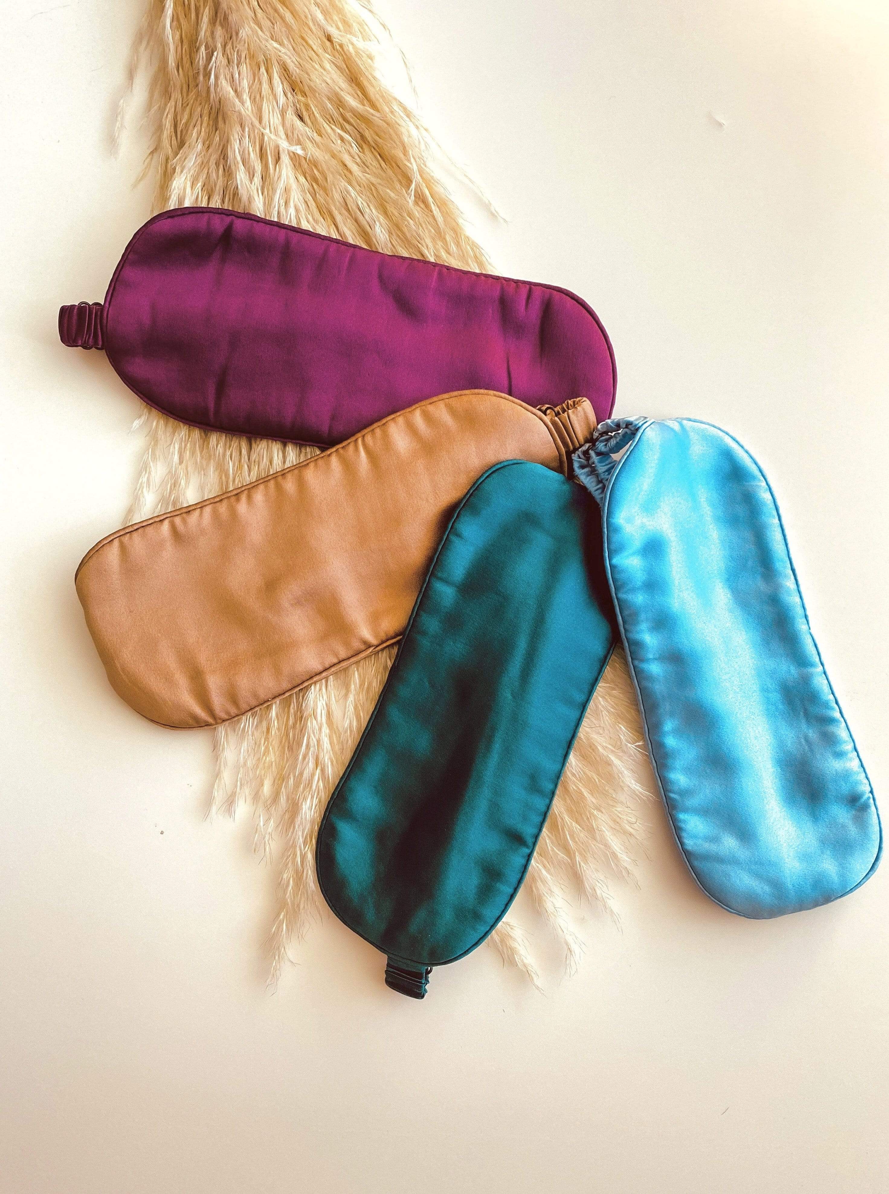 100% Mulberry Silk Sleep Eye Pillow Adjustable Strap| MORE SUNDAY Silk Sleeping Eye Mask Sleep More Silk Eye Pillow · Jewel Tone Collection lunya morgan lane