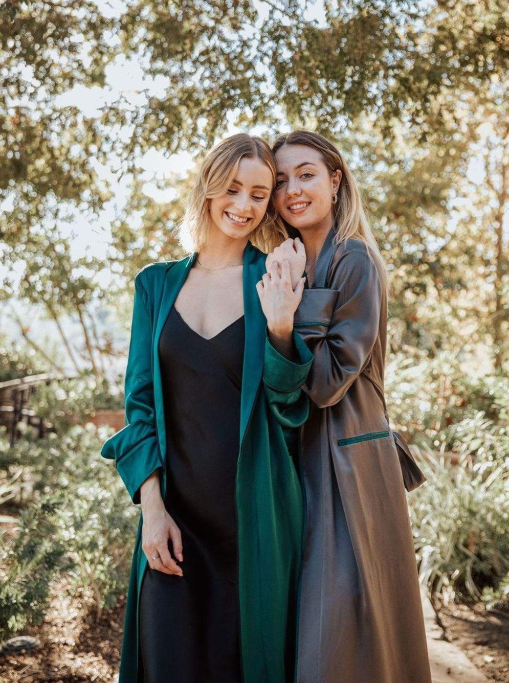 Unisex Silk Midi Smoking Robe- Extended Sizing -Charcoal | MORE SUNDAY Unisex Silk Midi Smoking Robe · Charcoal Grey · Extended Sizing lunya morgan lane