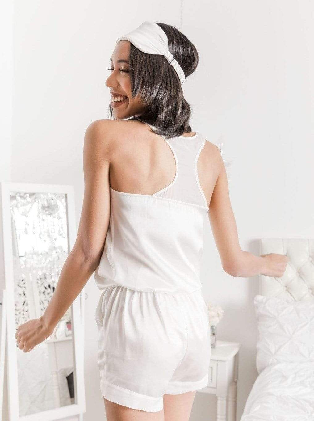 Washable 100% Mulberry Silk Pajama Set Nº4 | MORE SUNDAY Women's Pajama Set S / Light Champagne Silk Pajama Set Nº4 lunya morgan lane