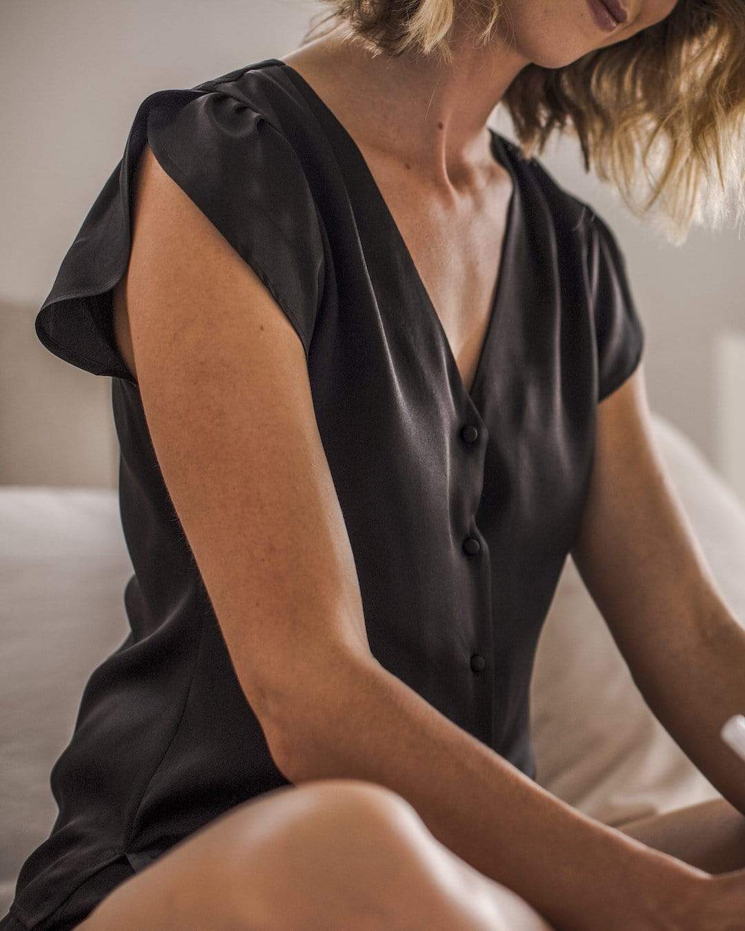 Washable 100% Mulberry Silk Pajama Set Nº2 | MORE SUNDAY Women's Pajama Set Silk Pajama Set Nº2 lunya morgan lane