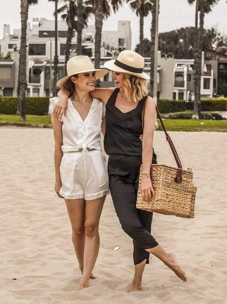 Washable 100% Mulberry Silk Pajama Set Cropped Pants | MORE SUNDAY Women's Pant L Midtown Cropped Pants · Black Caviar lunya morgan lane