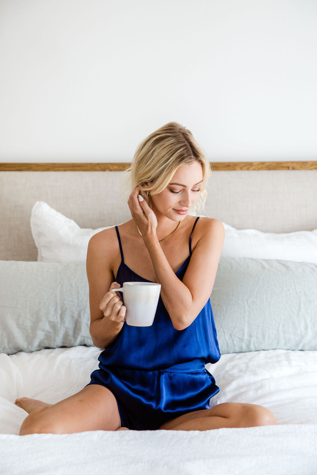 Silk Pajama Set Nº6 (Mulberry Silk Camisole Top & Pull-On Silk Short Set)