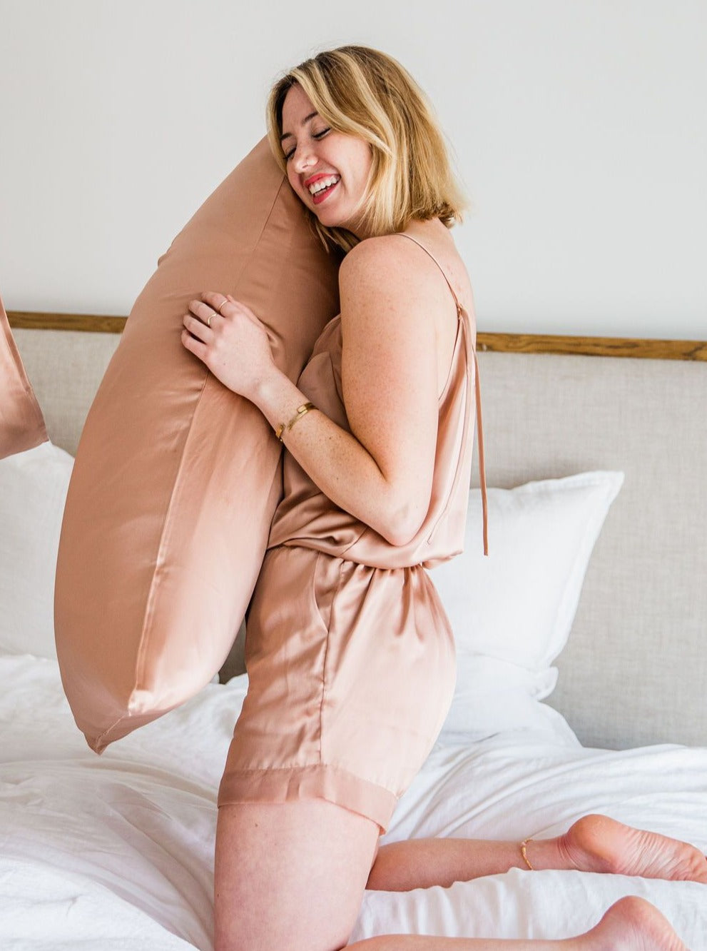 Sunset Rose#100% Mulberry Silk Pillow Cases - 19 momme | Mulberry Silk Silk Pillowcase Standard / Sunset Rose Silk Pillow Case lunya morgan lane sunset-rose