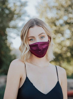 Face Mask Breathable Mulberry Silk Love Face Mask - Triple Layer, Adjustable Straps, Heart Embroidery lunya morgan lane