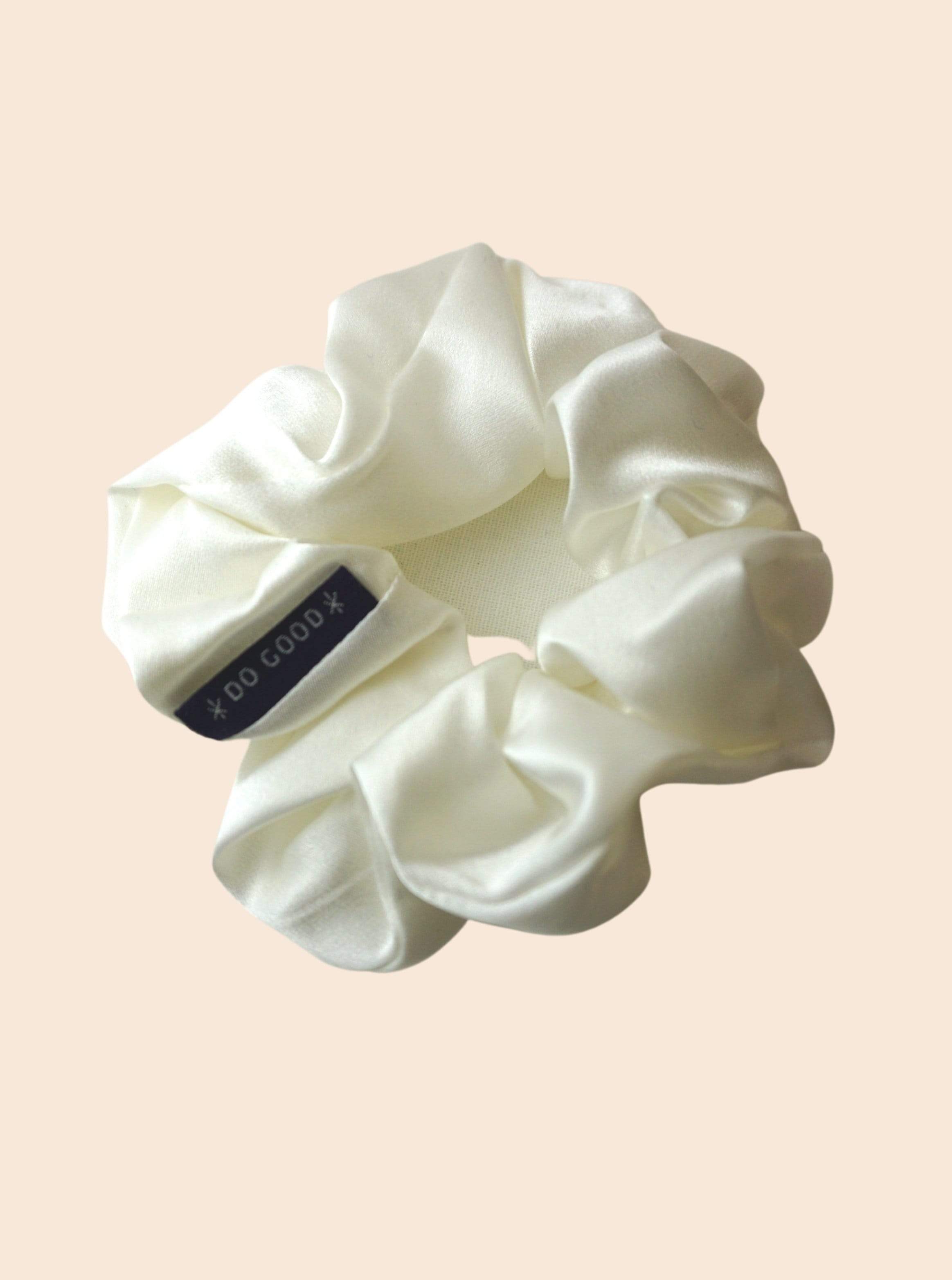 Silk Scrunchie Hair Accessory Look Polished Anytime | More Sunday Scrunchie Light Champagne Mulberry Silk Scrunchie lunya morgan lane