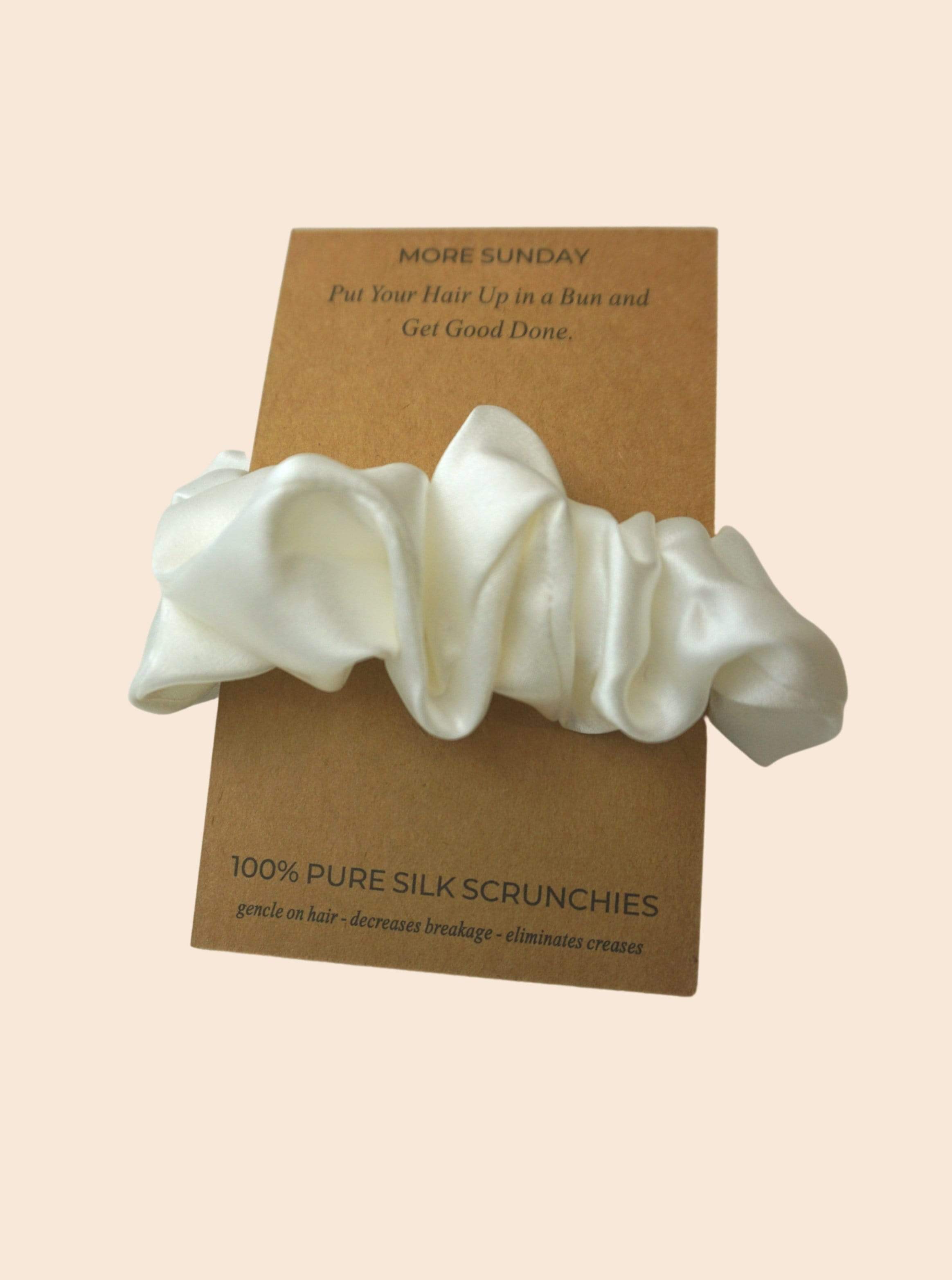 Silk Scrunchie Hair Accessory Look Polished Anytime | More Sunday Scrunchie Mulberry Silk Scrunchie lunya morgan lane