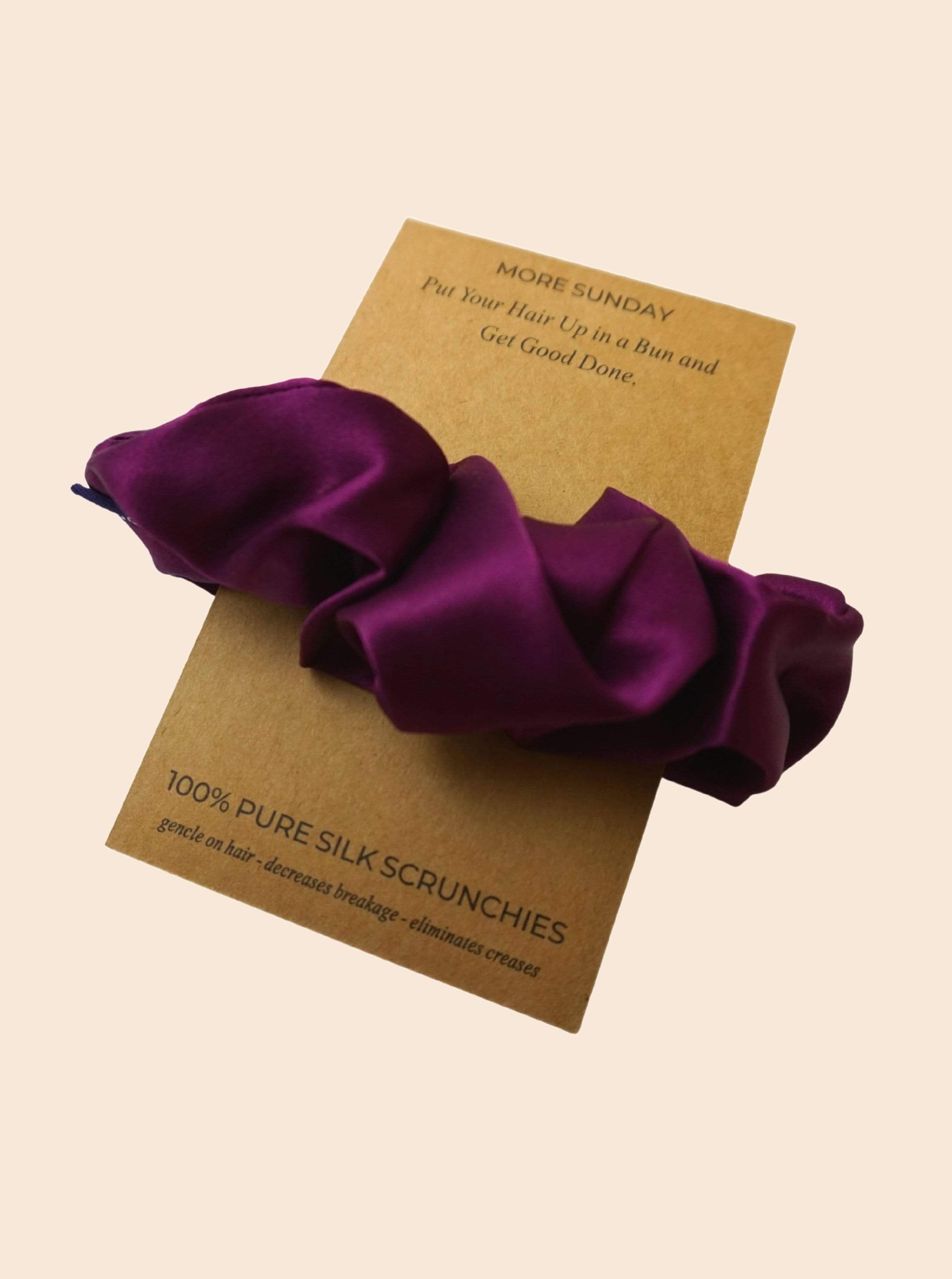 Silk Scrunchie Hair Accessory Look Polished Anytime | More Sunday Scrunchie Mulberry Silk Scrunchie lunya morgan lane