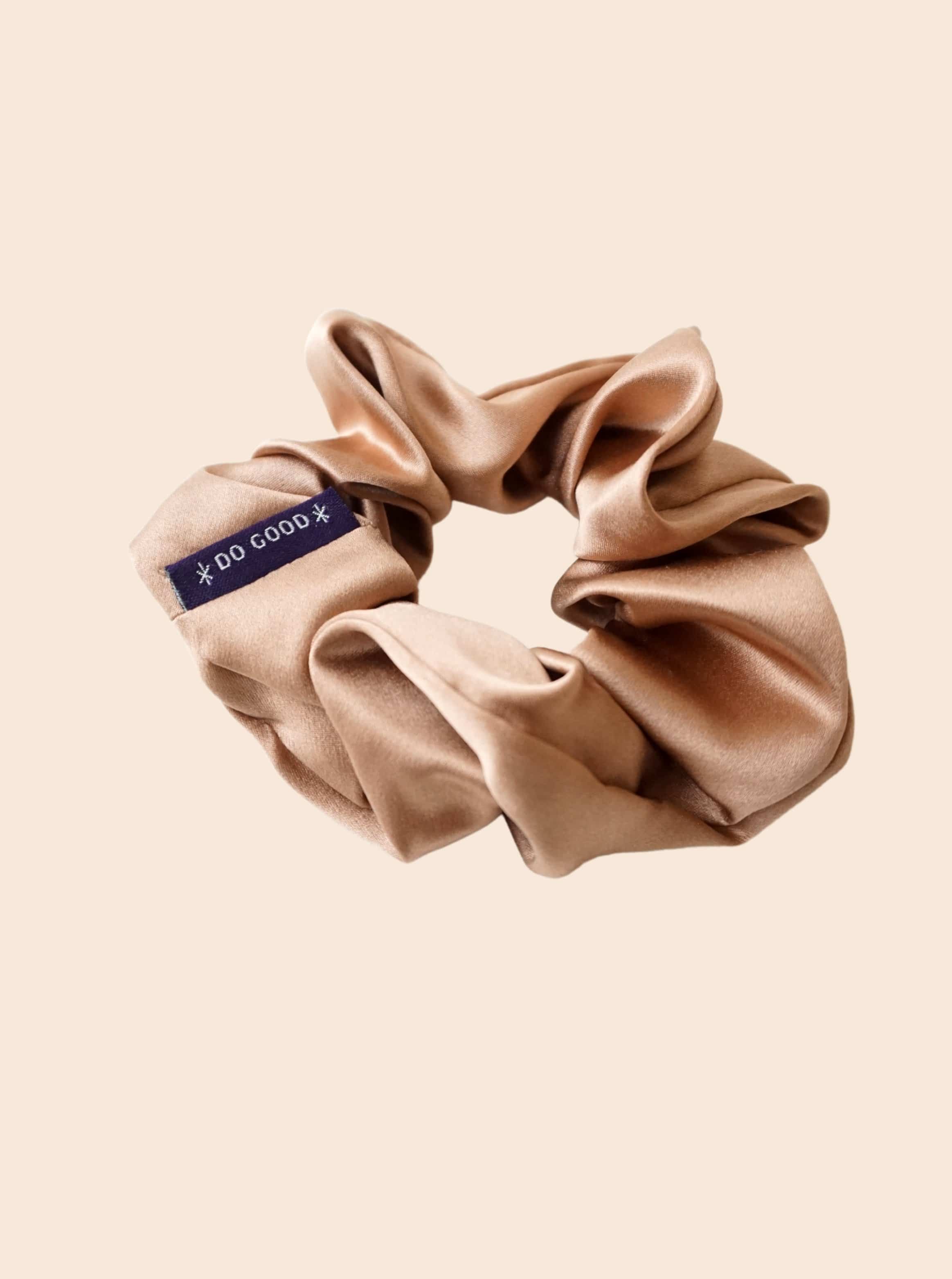 Silk Scrunchie Hair Accessory Look Polished Anytime | More Sunday Scrunchie Sunset Rose Mulberry Silk Scrunchie lunya morgan lane