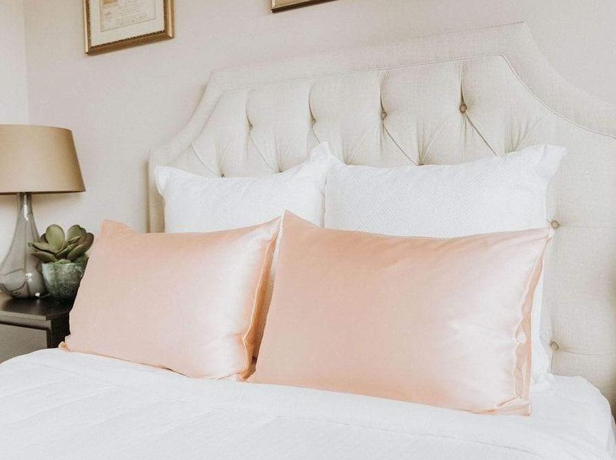 Blush Pink#100% Mulberry Silk Pillow Cases - 19 momme | Mulberry Silk Silk Pillowcase Silk Pillow Case lunya morgan lane