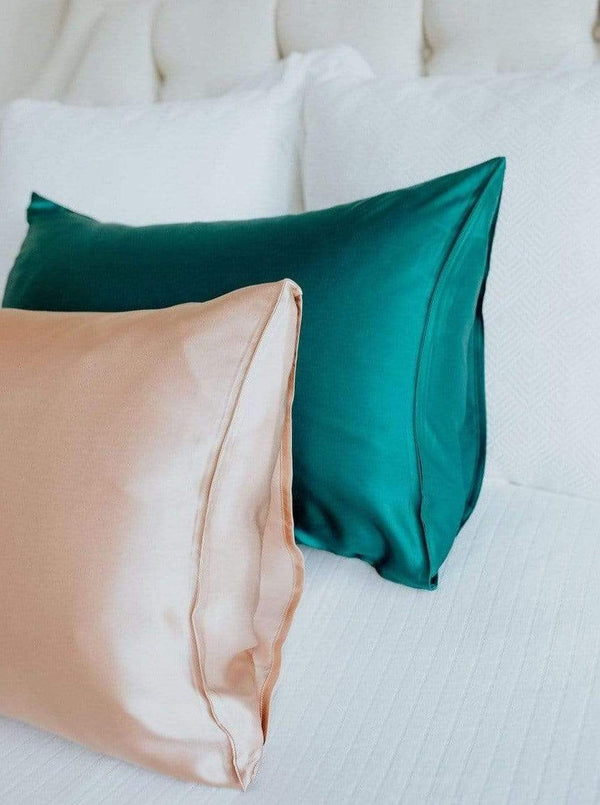 Deep Emerald Green#100% Mulberry Silk Pillow Cases - 19 momme | Mulberry Silk Silk Pillowcase Silk Pillow Case lunya morgan lane deep-emerald-green