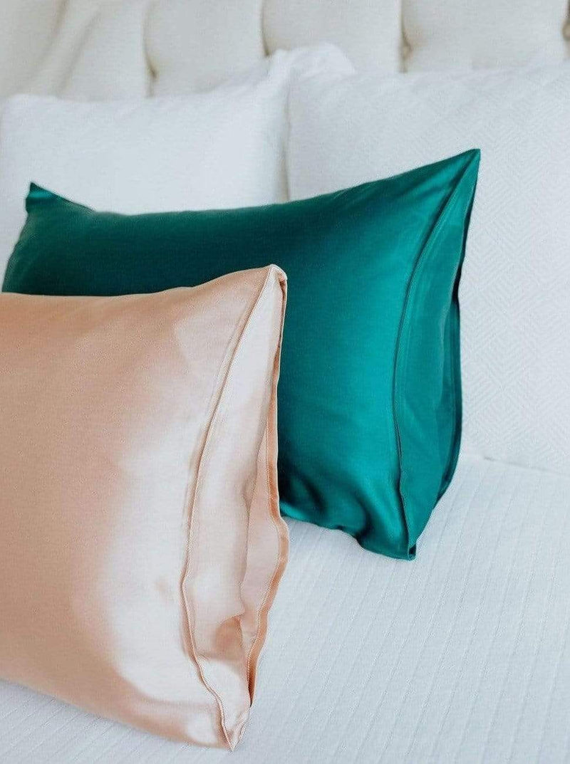 Pure Silk Pillowcases for Hair and Skin, Dark Green