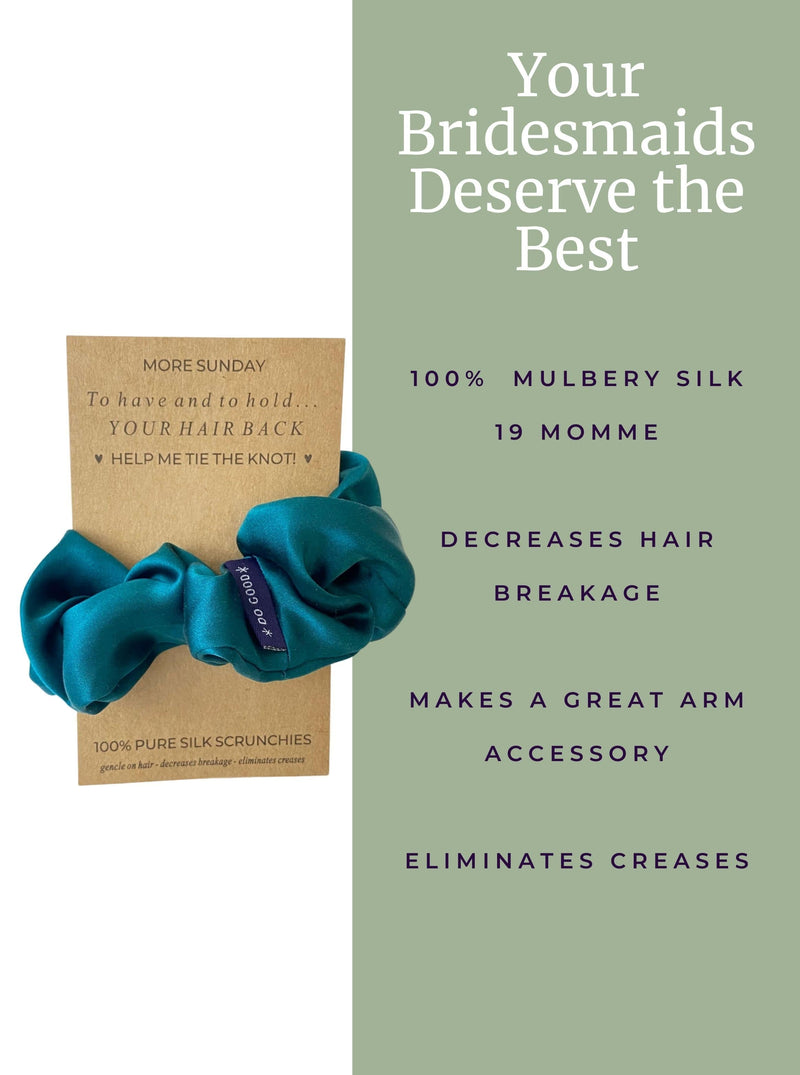 Deep Emerald Green#Silk Scrunchie Hair Accessory Look Polished Anytime | More Sunday Bridal Proposal Silk Scrunchie Sets lunya morgan lane