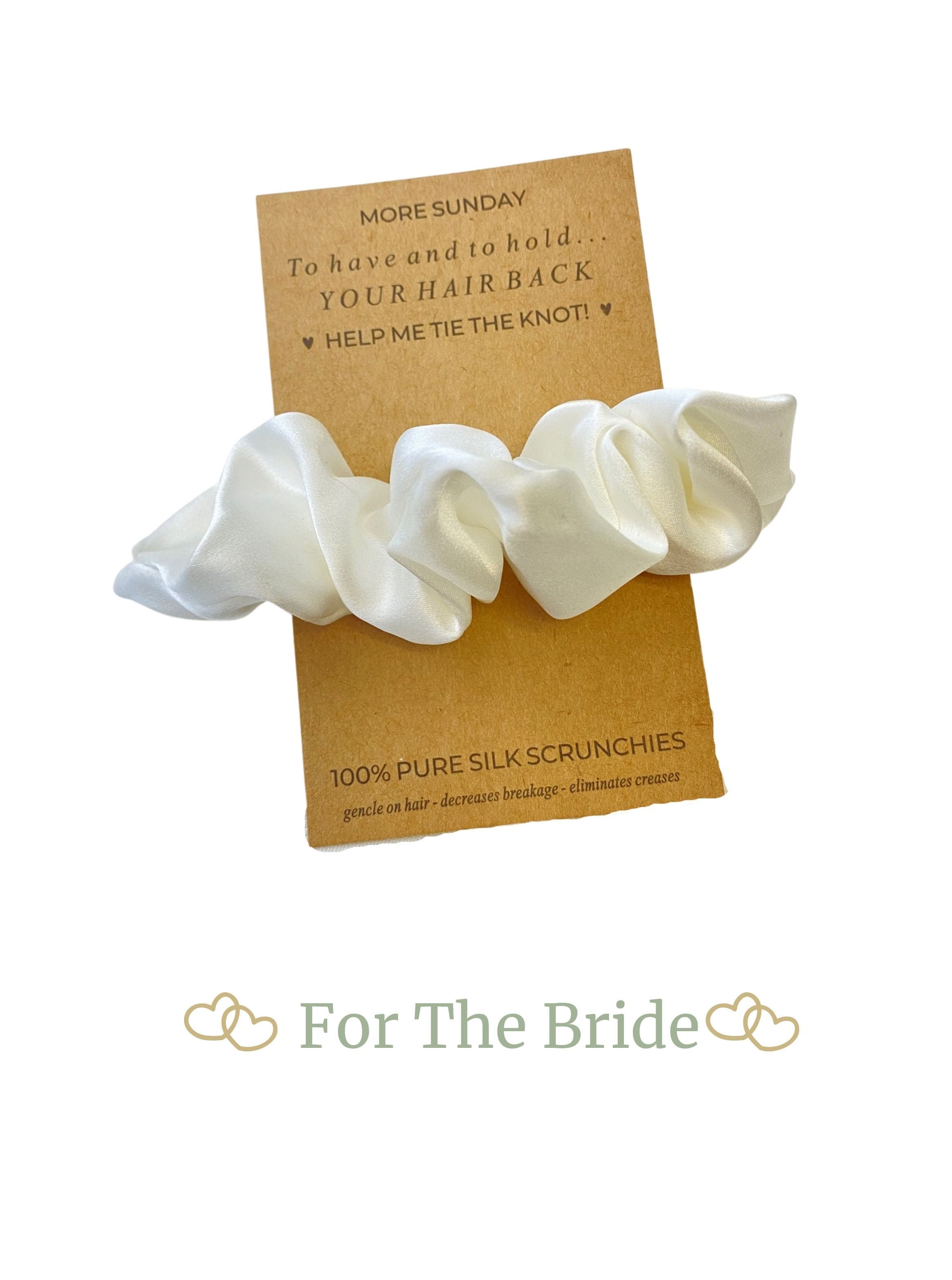 Silk Scrunchie Hair Accessory Look Polished Anytime | More Sunday Bridal Proposal Silk Scrunchie Sets lunya morgan lane