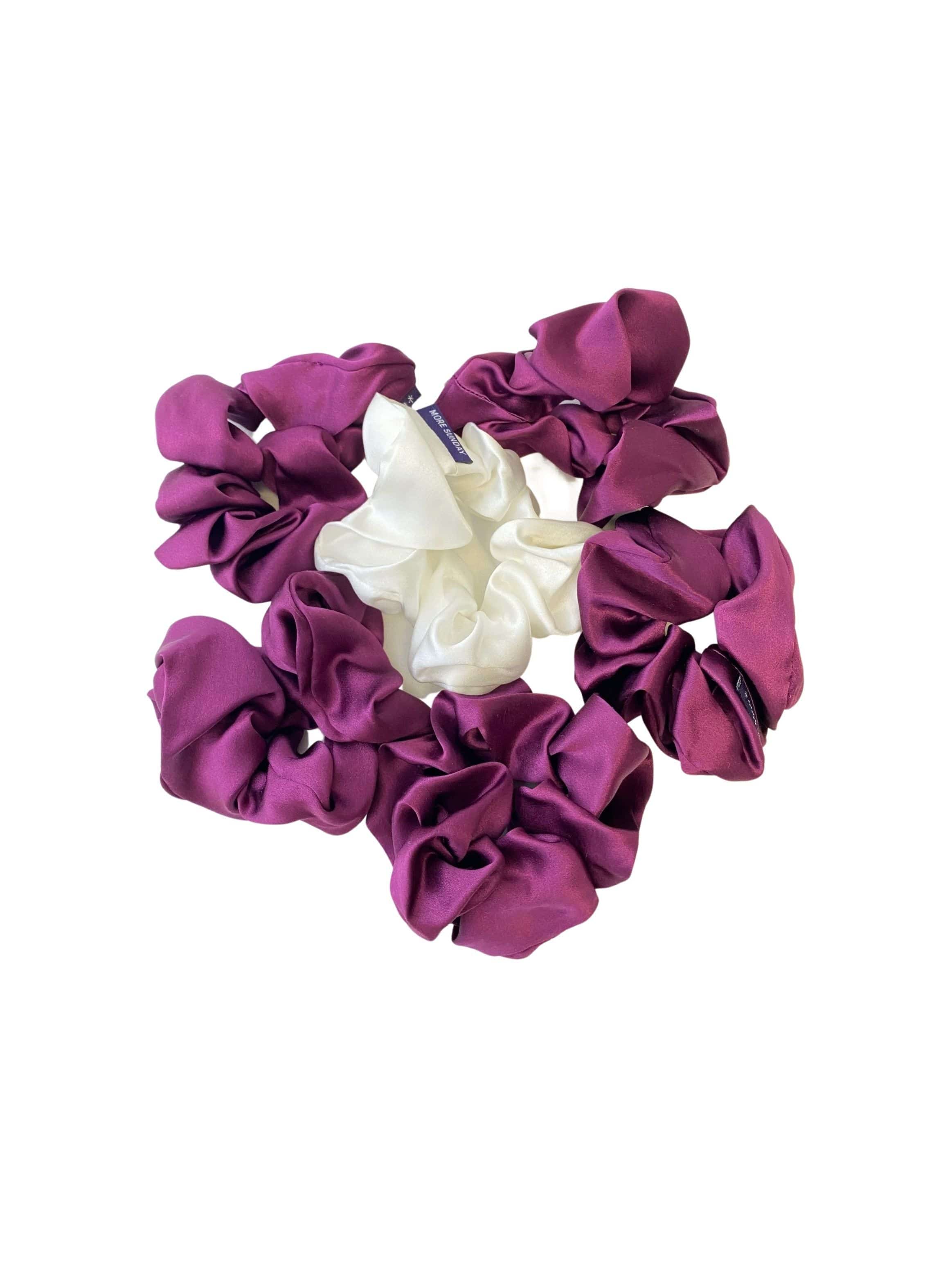 Silk Scrunchie Hair Accessory Look Polished Anytime | More Sunday Bridal Proposal Silk Scrunchie Sets lunya morgan lane