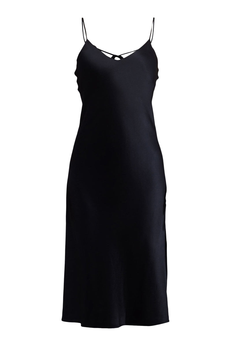 Black Caviar#Slip Dress The Sunday Silk Slip Dress (Adjustable Straps and Built In Bra) lunya morgan lane black-caviar