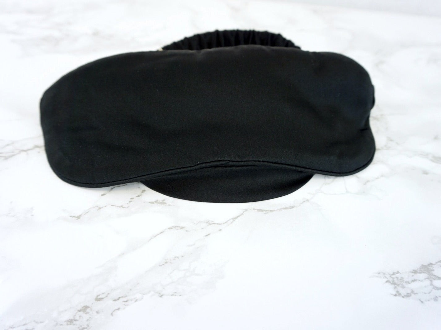 100% Mulberry Silk Sleep Eye Pillow Adjustable Strap| MORE SUNDAY Women's Sleep More Silk Eye Pillow · Black Caviar lunya morgan lane