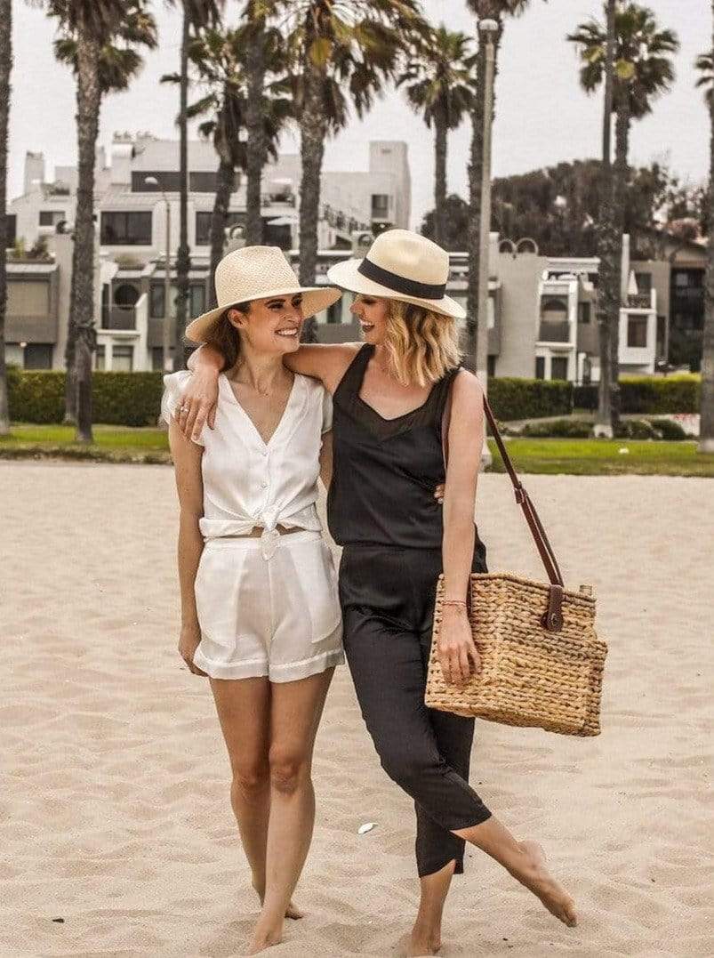 Washable 100% Mulberry Silk Pajama Set Racerback Tank | MORE SUNDAY Women's Top Nolita Reversible Racerback Top · Black Caviar lunya morgan lane