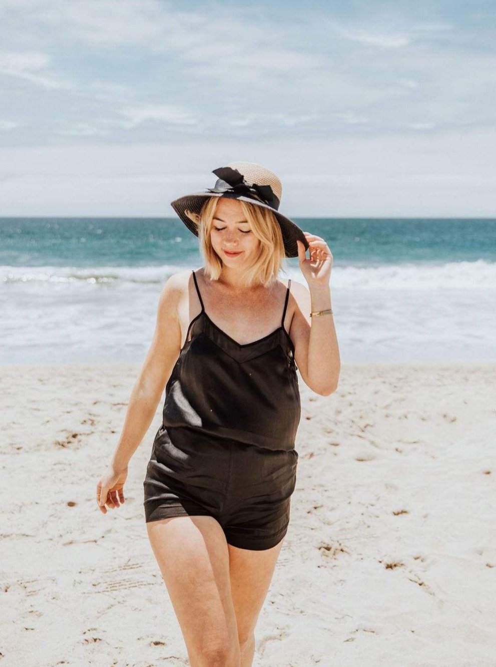 Washable 100% Mulberry Silk Pajama Camisole Top | MORE SUNDAY Women's Silk Cami Top · Black Caviar lunya morgan lane